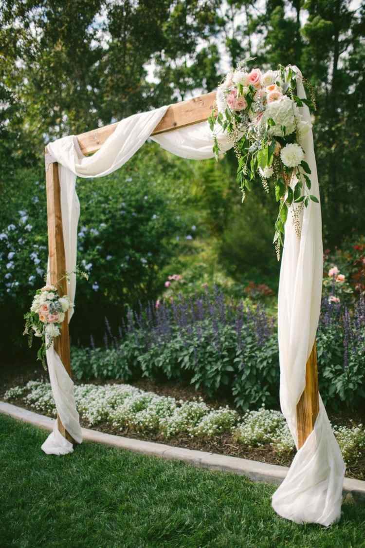Planerar ett bröllop i trädgården bröllop båge blommor dekoration idéer natur