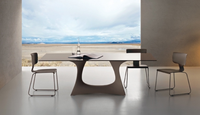 Aluminium svart designerstolsbord