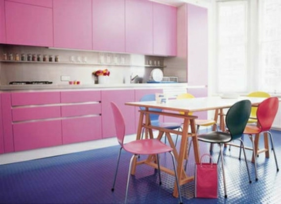 rosa köksskåp kökstrender