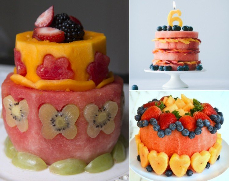 En annan sorts fruktkaka utan bakning - ett hälsosamt mellanmål för barns födelsedagsfester