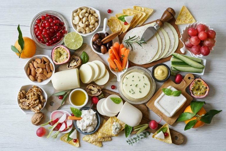 Servering Harzer ostfat Idéer Mandel hälsosam viktminskning Osttyper