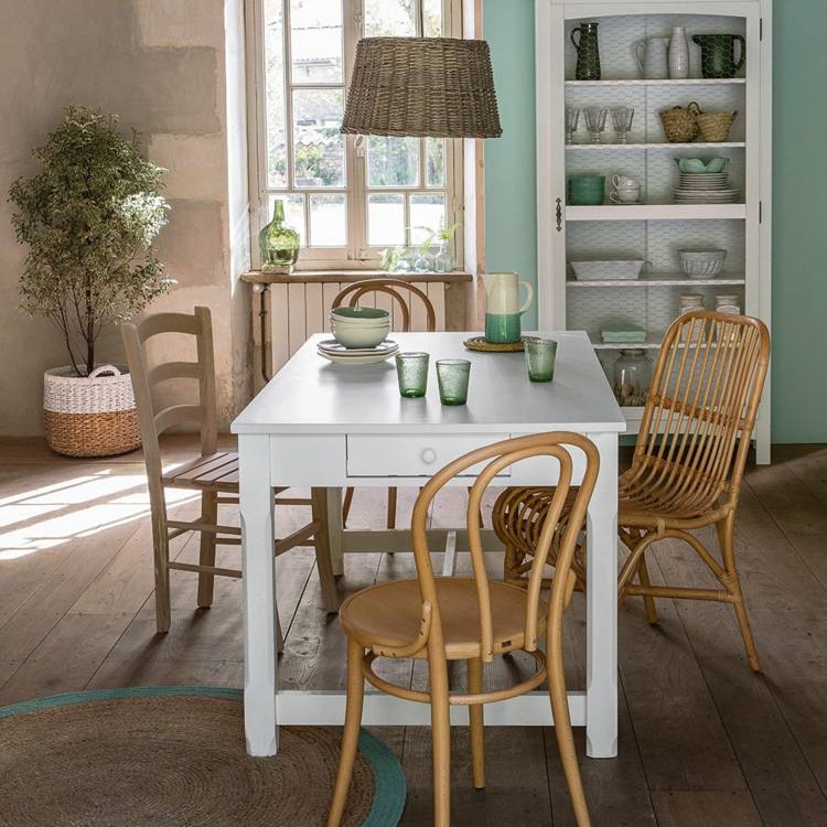 matsal modern lantlig stil möbler trä stol hem tillbehör idéer