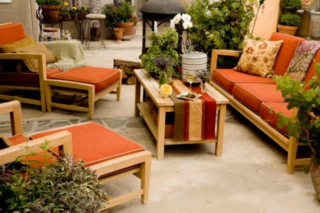 vård tips teak möbler terrass trädgård soffbord
