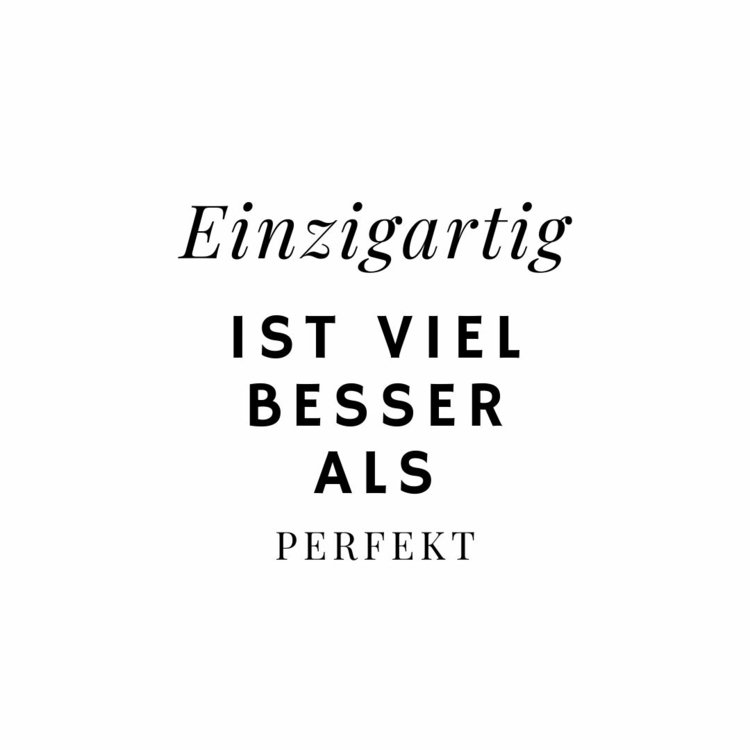 Motiverande ord för stenar - unikt är bättre än perfekt
