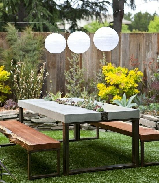 Bygg ditt eget betongträdgårdsbord