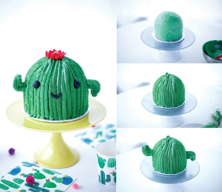 Rolig kaktus med ett franskt munstycke för en fest i Mexiko