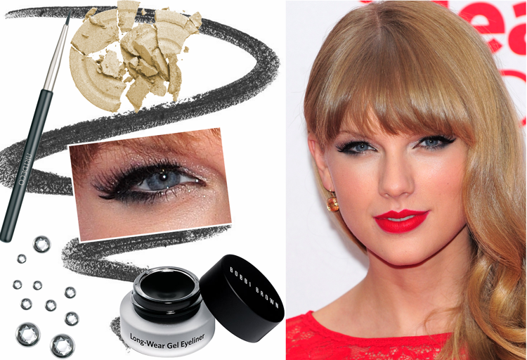 Taylor Swift ögonmakeup hängande ögonlock