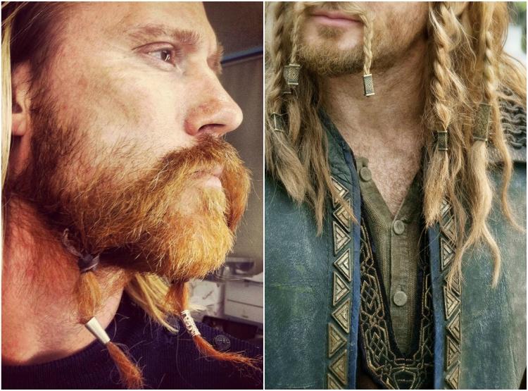 viking frisyrer män män fläta skägg