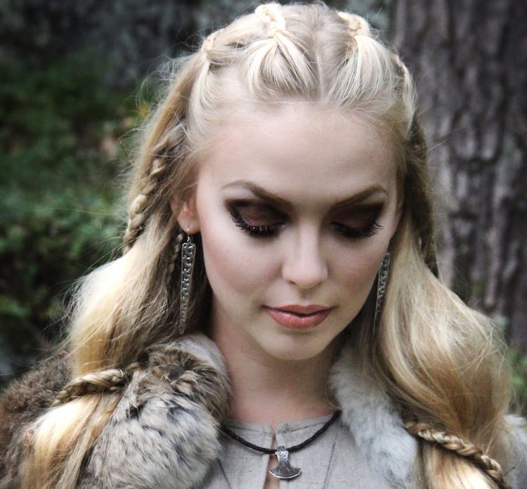 viking frisyrer kvinnor damer pigtails flätad frisyr