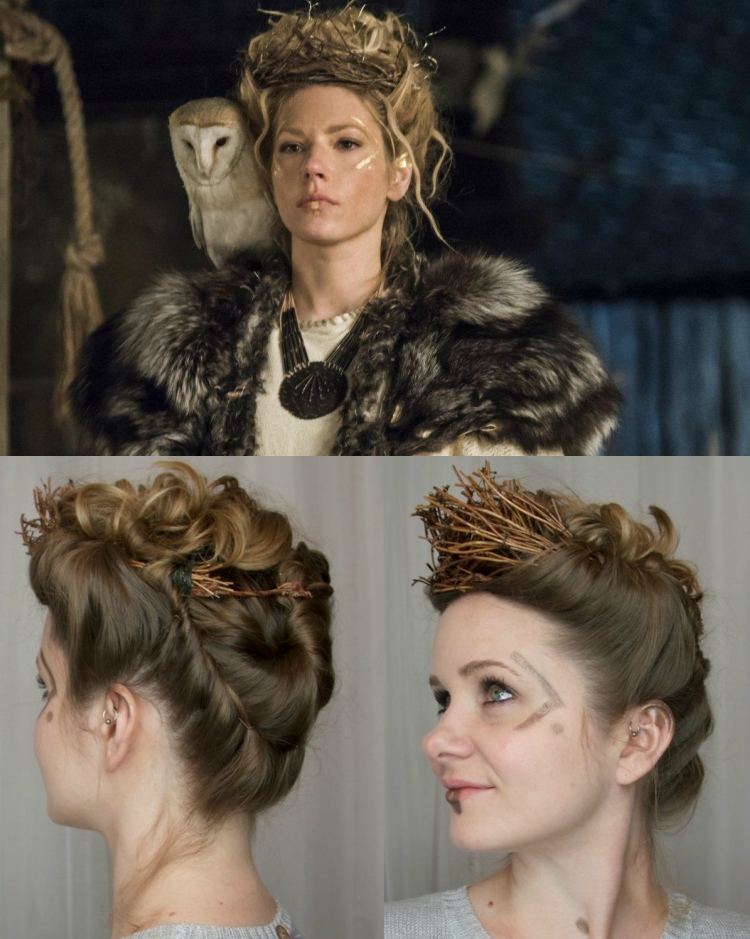 viking frisyrer kvinnor halloween cosplay lagertha