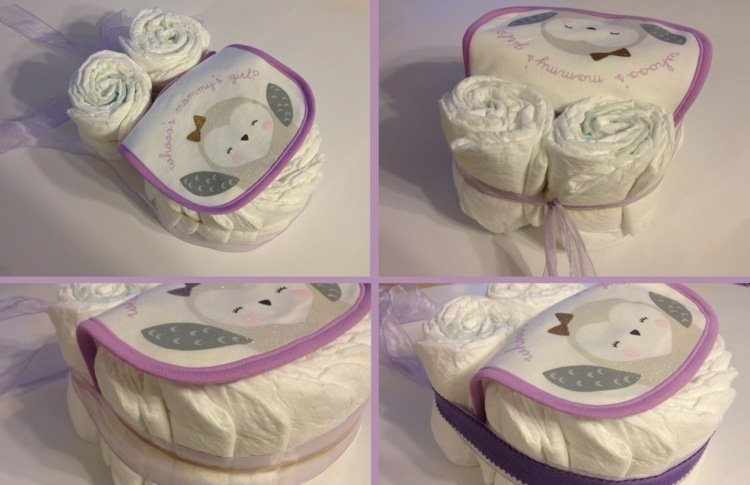 DIY blöjkaka tinker-uggla-instruktioner-lätt
