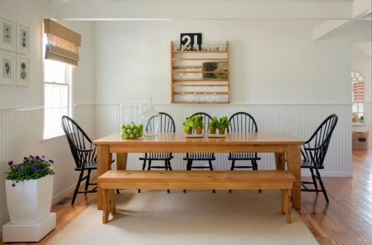 Windsor-stol-svart-färg-matsal-modern-rustik