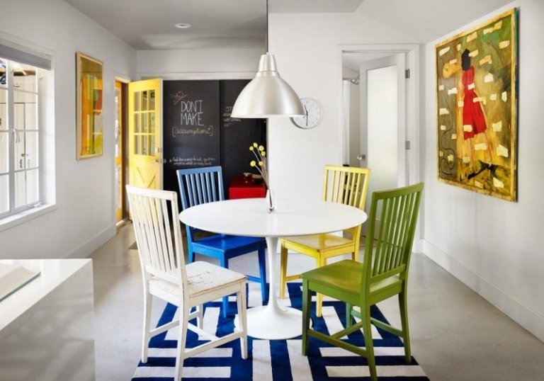 Windsor stol eklektisk-matsal-plats-design-måla-måla