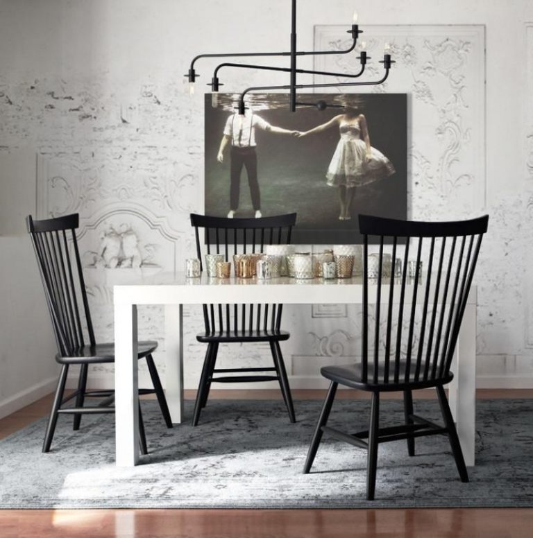 Windsor stol-skandinavisk stil-svart-modern