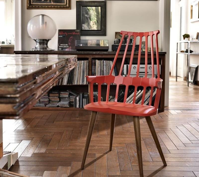 Windsor stol-modern-röd-färg-design-vardagsrum