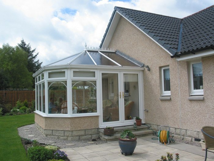 Conservatory blomma dekor hexagon form