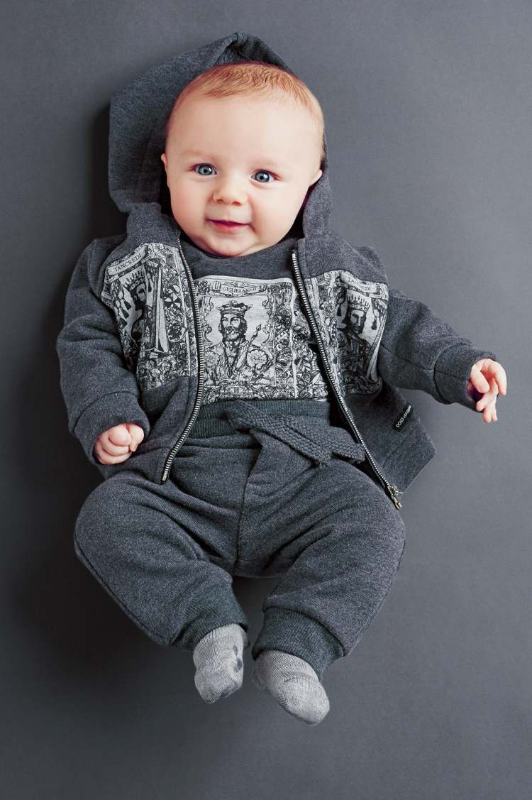 vinter-mode-2015-baby-pojke-grå-sport-byxor-huva jacka