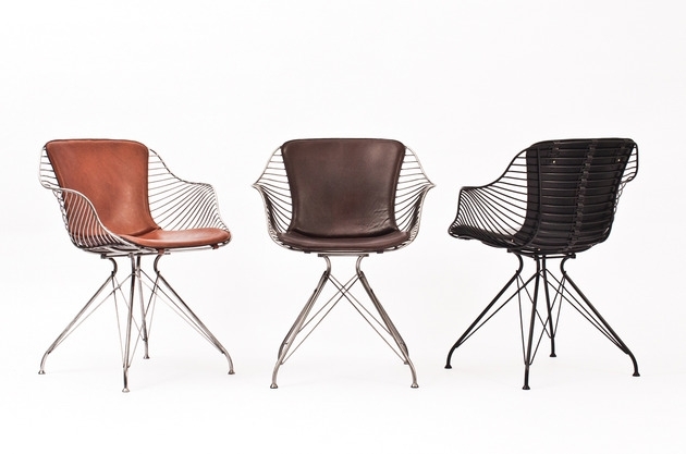 Designer-stolar-stål-ram-slipad-klar-belagd-svartlackerad