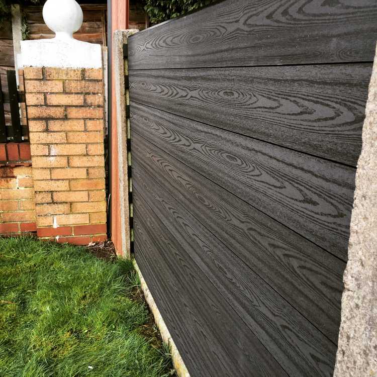 Sekretessstängsel-plast-trädgård-trä-look-antracit-ogenomskinlig