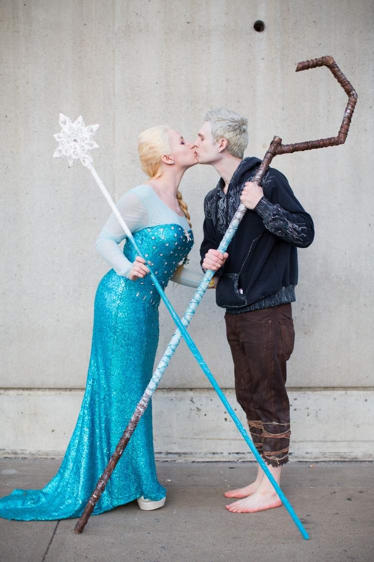 kostym-par-karneval-isdrottning-elsa-jack-frost