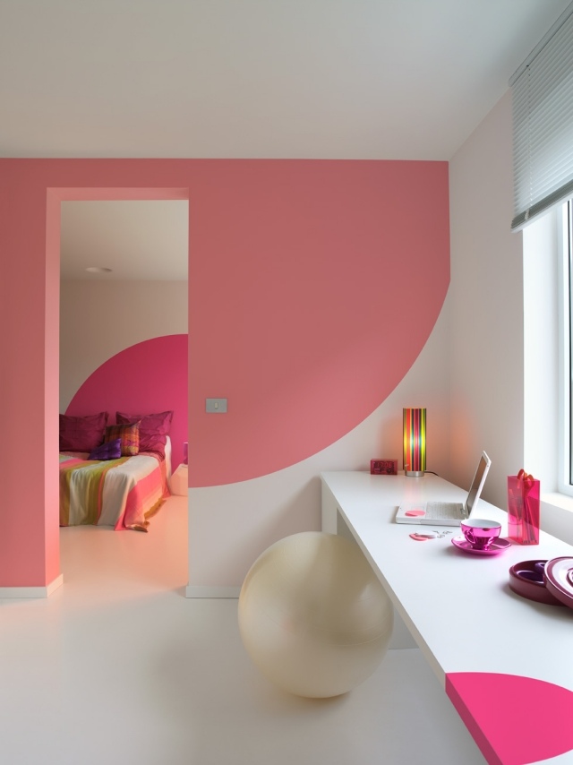 väggar-målning-idéer-färg-rosé-innovativa-design-lösningar-för-hem