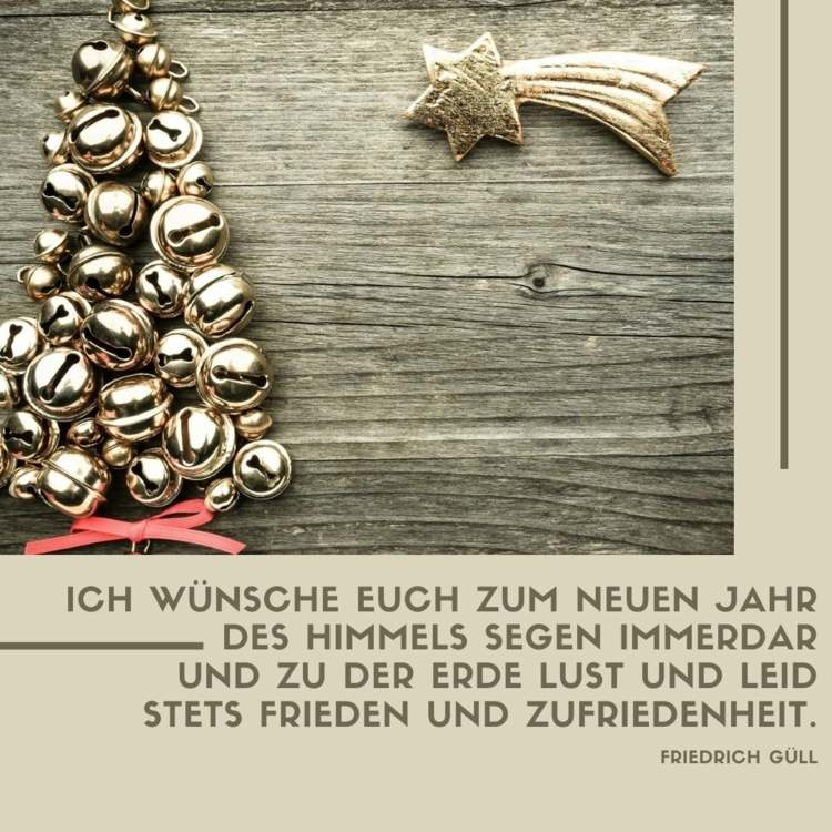 Önskningar om julkort och nyår - citat från Friedrich Güll