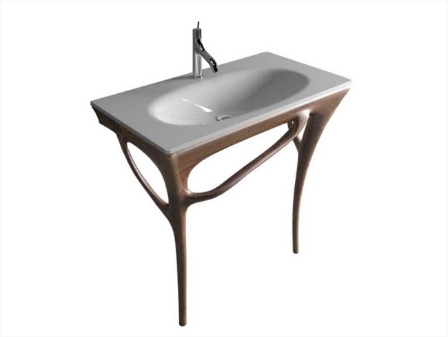 Ergo italienska möbler-för badrum-rustikt fotkeramiskt handfatbord