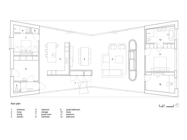 bor en nivå hus planlösning rum layout
