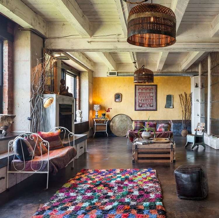 hippie-chic-living-bohem-style-industrial-design-concrete-daybed-window-lampshade