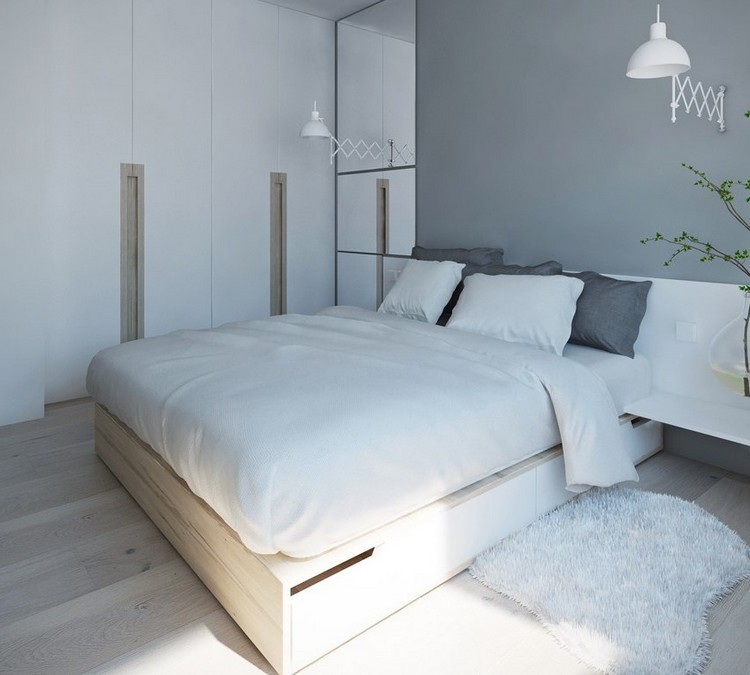 levande-idéer-färg-design-sovrum-modern-siden-grå-vit-säng-accenter-ljus-trä