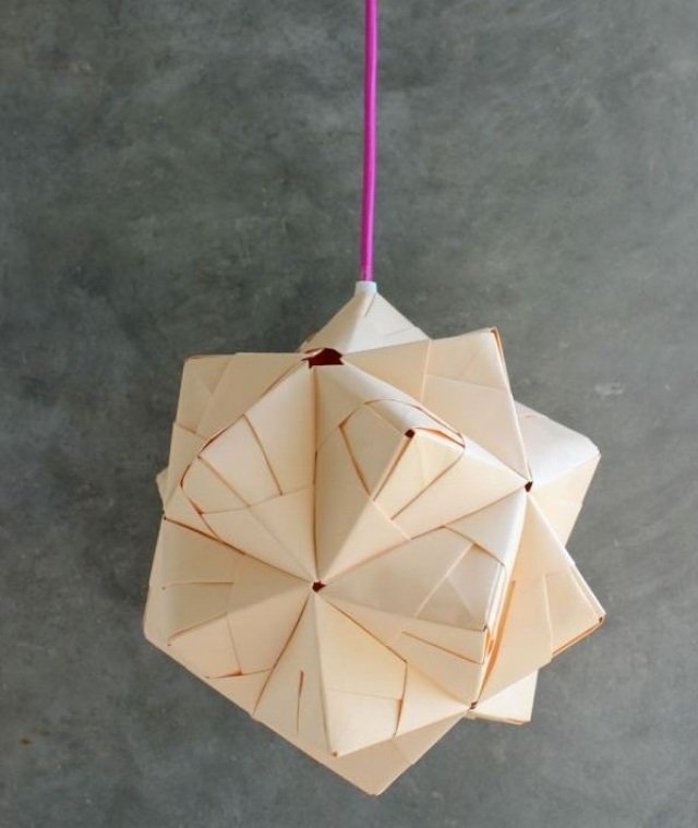 hem-idéer-att-göra-det-själv-papper-lampion-origami-vikning