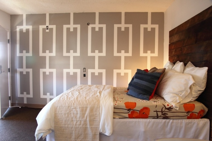 sovrum-väggar-design-med-färg-mönster-geometriska-levande-idéer