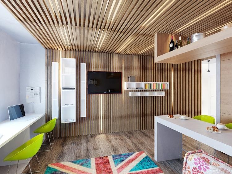 levande inspiration loft-design-träbeklädnad-tak-vägg-golv