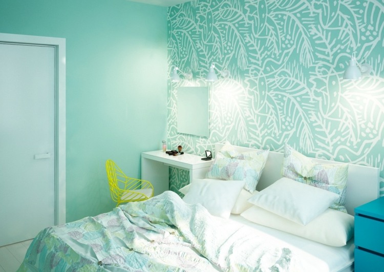 inspiration-levande-sovrum-färsk-färg-mintgrönt