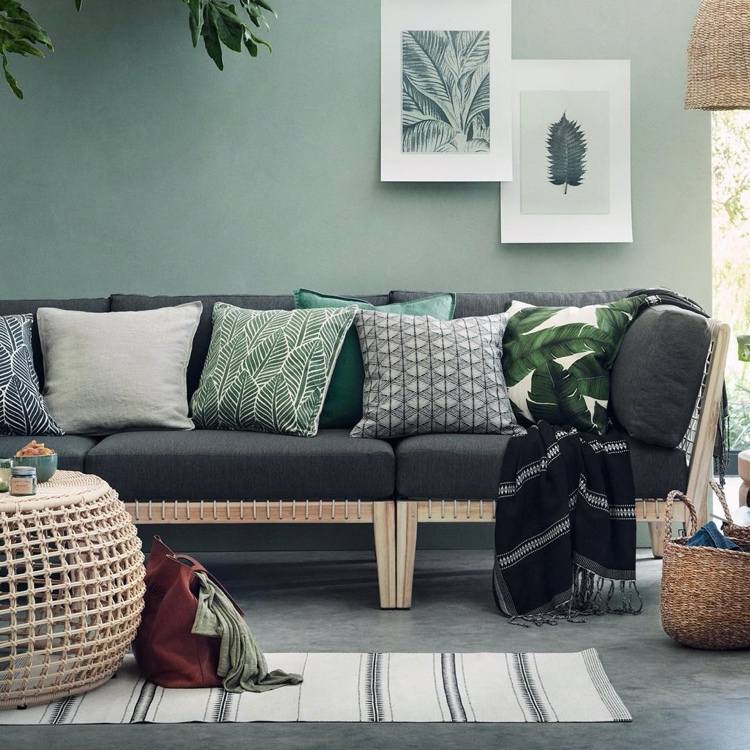 botaniska och geometriska tryck