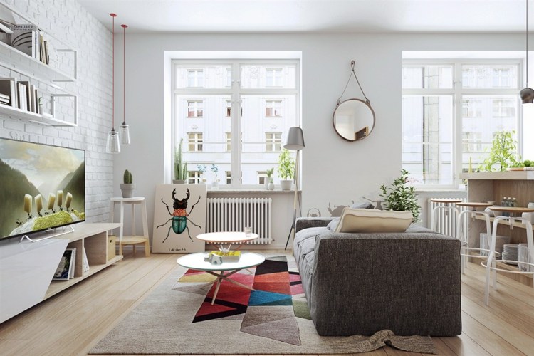 lägenhet-design-atmosfär-ljust-vardagsrum-grå-soffa