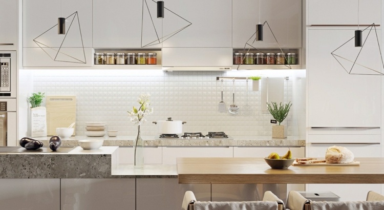 design-lägenhet-kök-belysning-kakel-spegel-vit-sten-bänkskiva