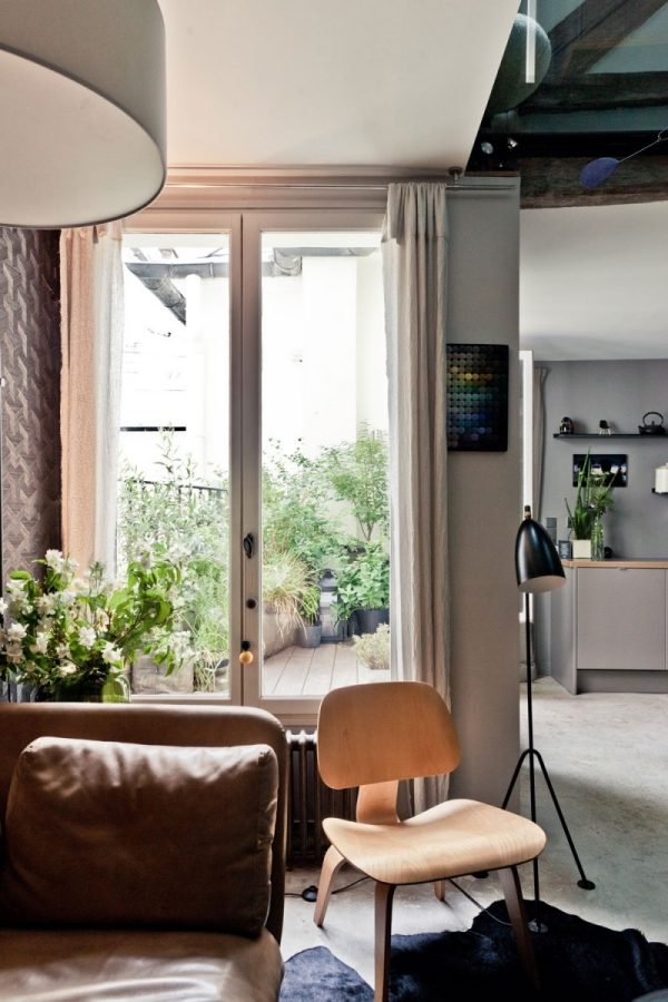 Lägenhet i Paris takterrass möbler