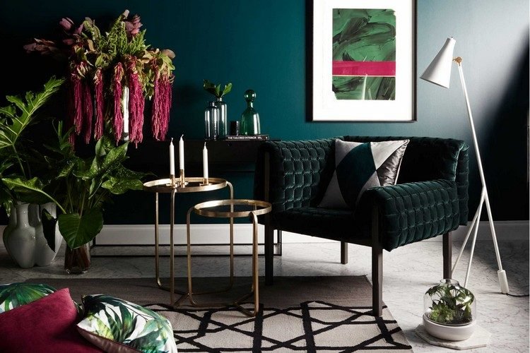 redesigna lägenhet färg mörkgrön modern