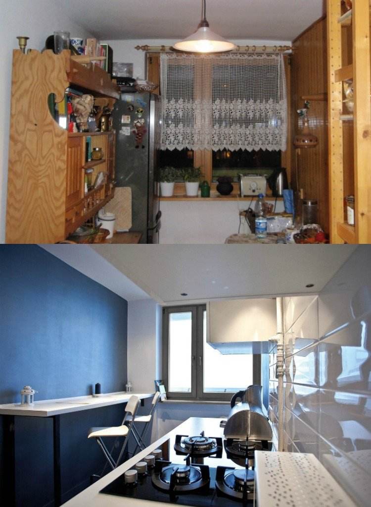 Renovera lägenhet -före-efter-kök-litet-fönster-svart-vitt