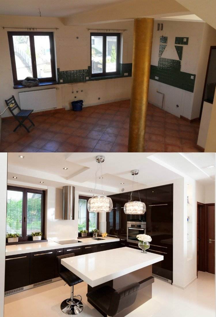 lägenhet-renovera-före-efter-kök-svart-vit-modern