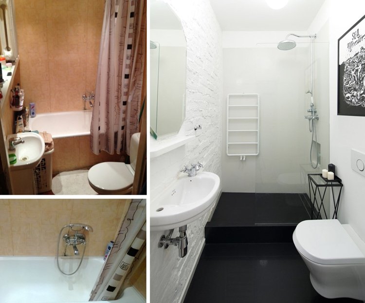 lägenhet-renovera-före-efter-badrum-svart-vit-minimalistisk