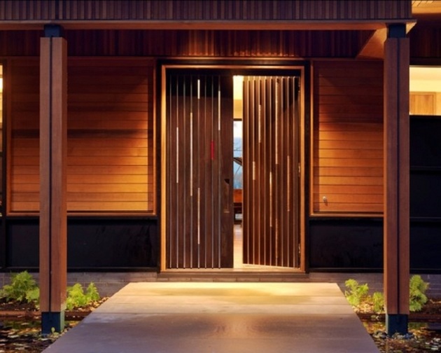 dörrar trä lägenhet hus modern design
