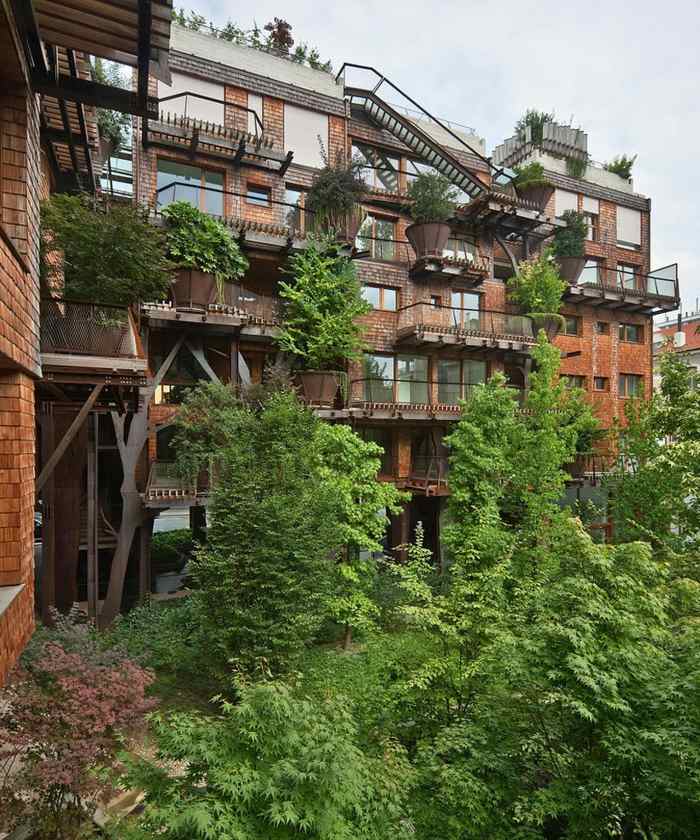 växter skugga skyddslägenheter design balkonger stålbalkar