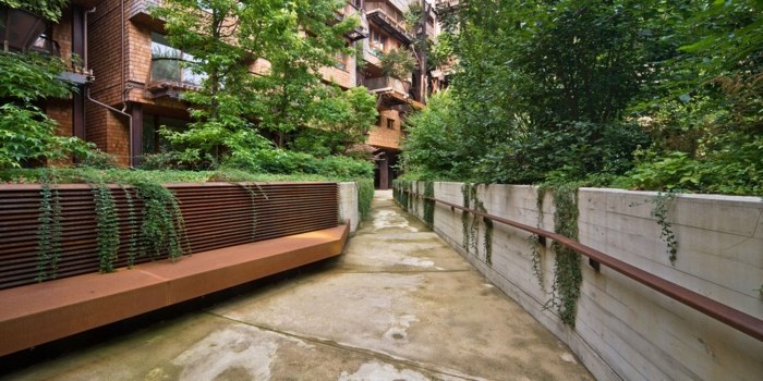 bänk utomhus lägenheter design arkitektur verde italien