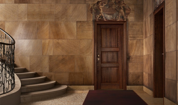 Lägenhetsdörrar-dörrhandtag-rostfritt stål-klassisk-design