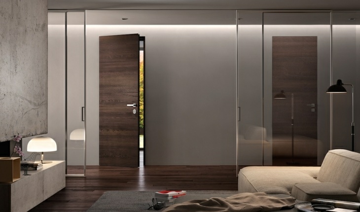 Lägenhetsdörrar-dörrhandtag-rostfritt stål-naturoptik-idéer