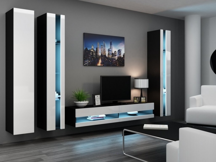 vardagsrum-vardags-vägg-design-vit-högglans-lack-led-seattle