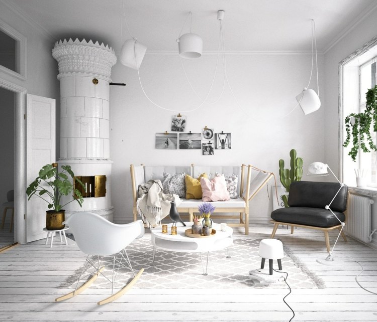 skandinaviskt-soffbord-vit-öppen spis-vardagsrum