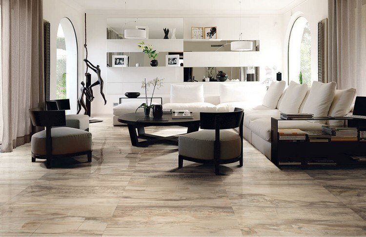 Vardagsrum kakel golvplattor-sten look-modern inredning
